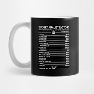 Budget Analyst T Shirt - Budget Analyst Factors Daily Gift Item Tee Mug